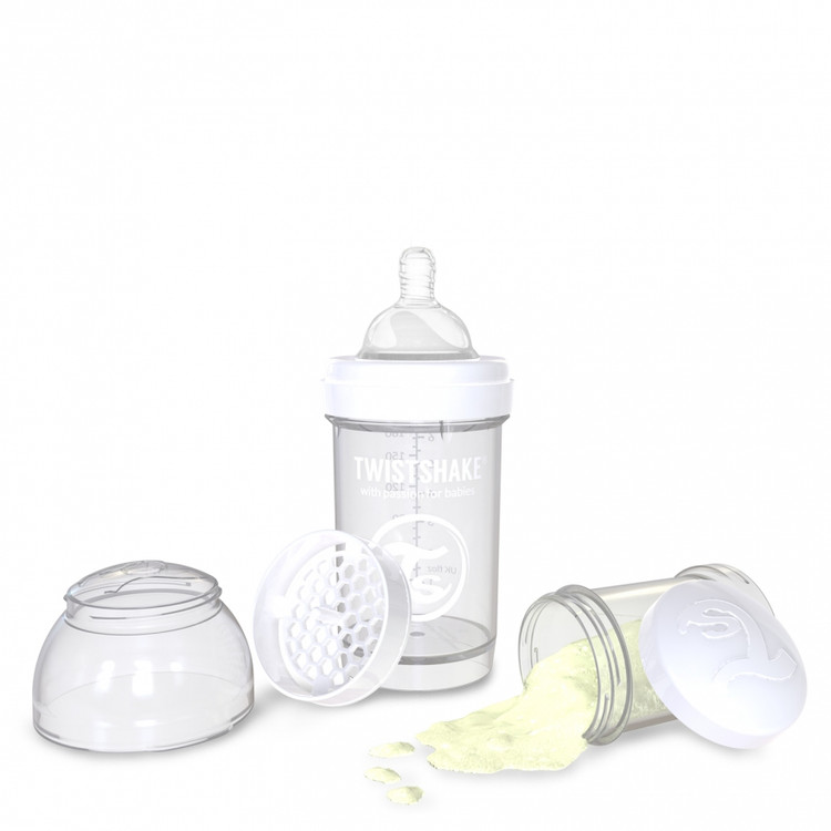 شیشه شیر رنگ سفید تویست شیک - بدون BPA