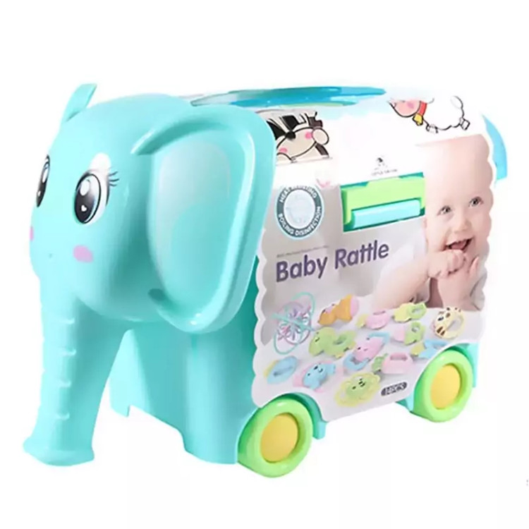 پک جغجغه فیل Baby Rattle - جعبه دستمال کاغذی