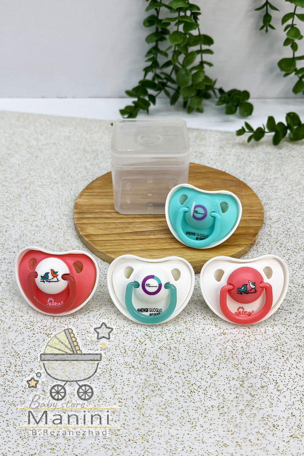 پستونک Shenqi Guoguo با درپوش - BPA Free ضد باکتریال