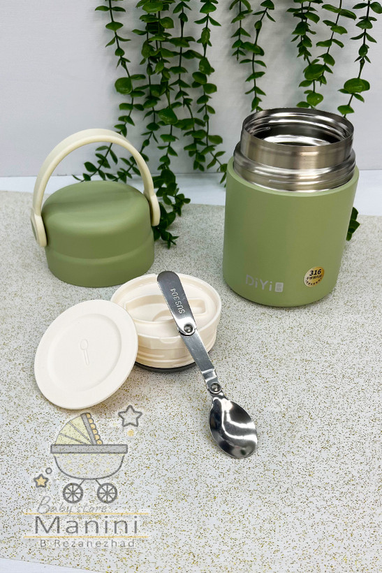 فلاسک سرد و گرم کودک - همراه قاشق تاشو BPA Free