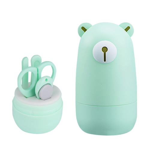 ست ناخن گیر و قیچی نوزاد طرح خرس سبز Leonheart - ۴ کاره