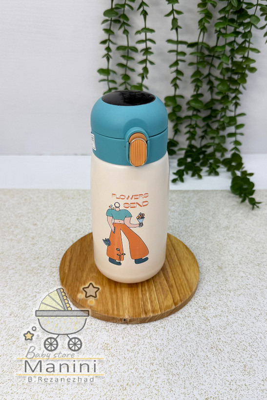 فلاسک آب (تراول ماگ) هوشمند درجه دار طرح آدمک با ظرفیت 420 میلی لیتر