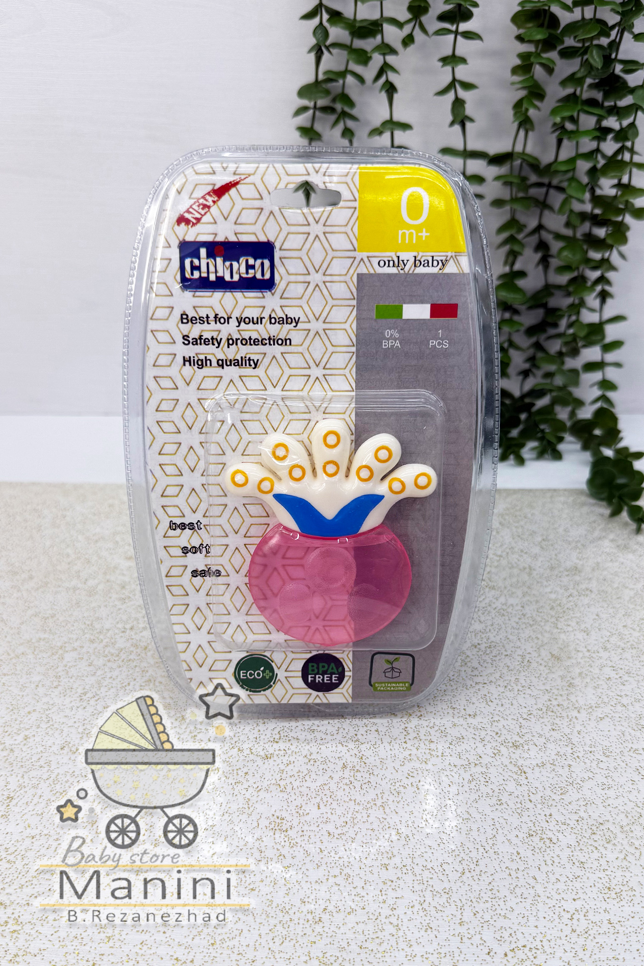 دندانگیر سیلیکونی نوزاد برند چیکو ایتالیا Chicco