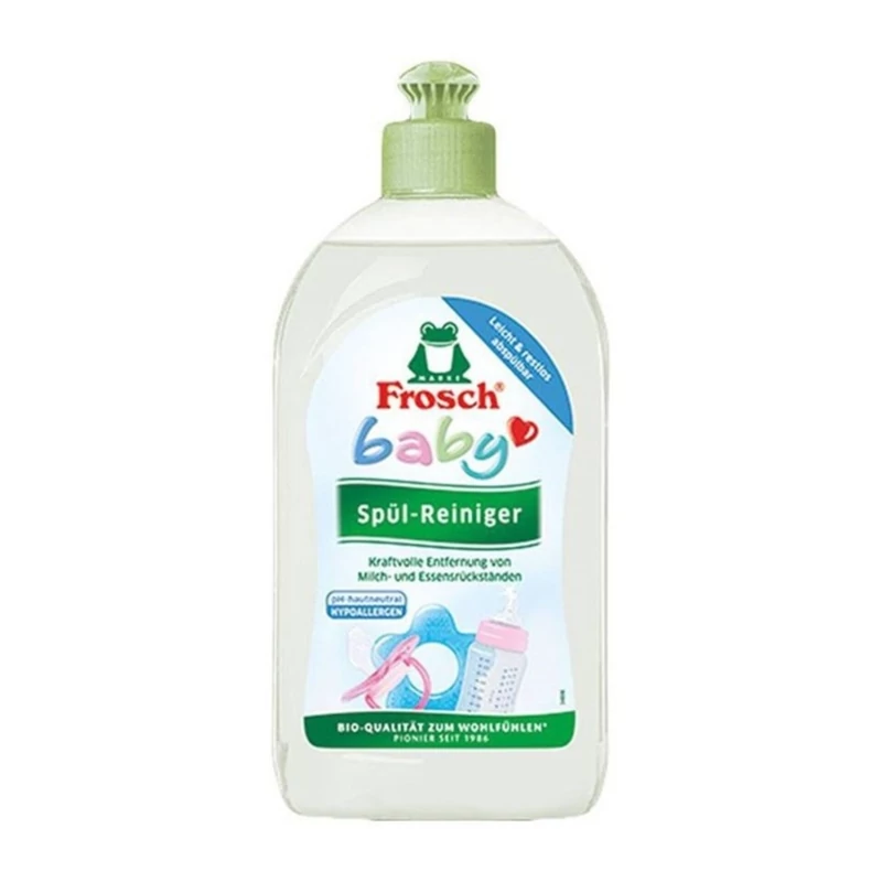 مایع استریل شیشه شیر و پستونک Frosch ۵۰۰ میل گیاهی