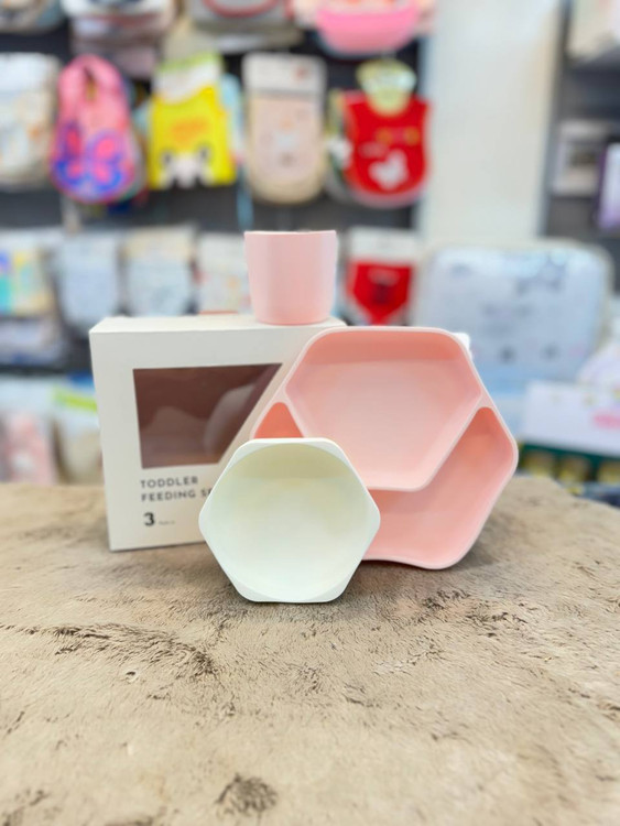 ظرف غذا سیلیکونی 3 تکه برند HE OR SHE