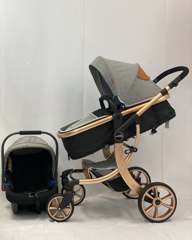 ست کالسکه همراه با کریر و ساک لوازم نوزادی سیسمونی مانینی