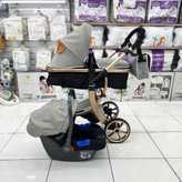 ست کالسکه همراه با کریر و ساک لوازم نوزادی سیسمونی مانینی