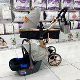 ست کالسکه همراه با کریر و ساک لوازم نوزادی سیسمونی مانینی