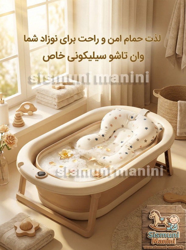 وان حمام تاشو وارداتی با دریچه تخلیه و آسانشور نوزاد کم جا
