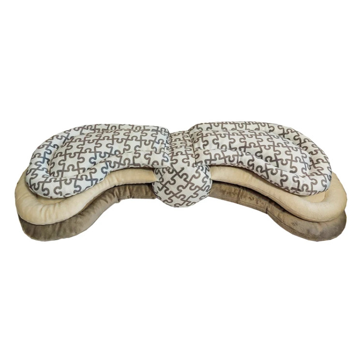 بالشت شیردهی ورقهای پروانهای Hello Baby رنگ کرم سیسمونی مانی نی