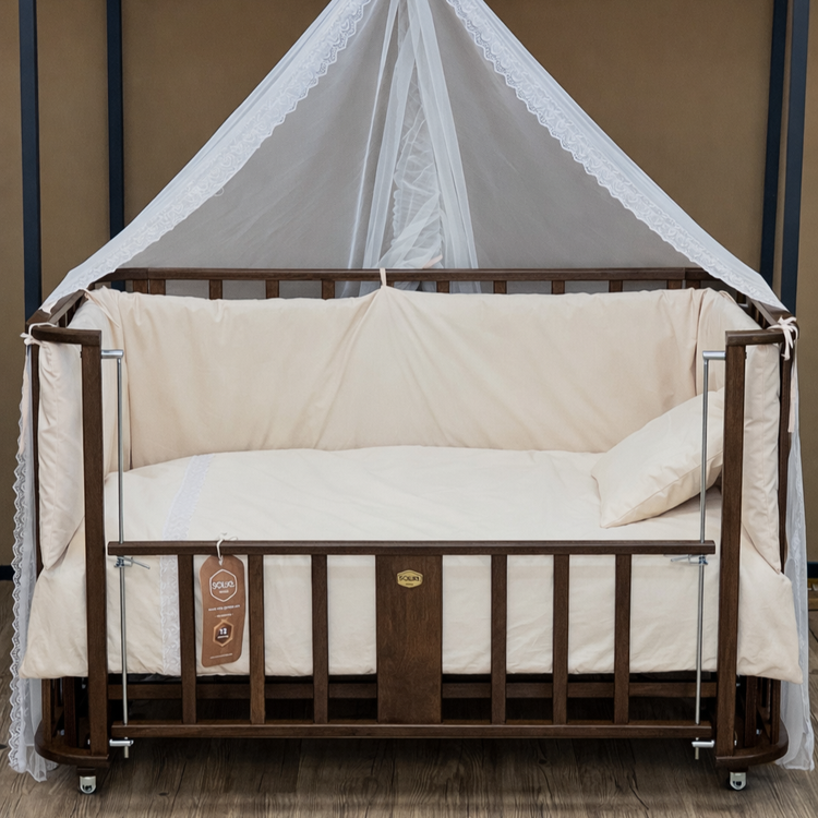 تخت سلیکا سایز ۱۰۰ رنگ کرم با دورتختی پنبهای ضدتعریق