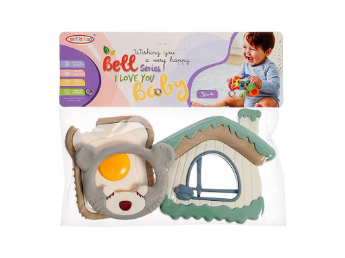 ست جغجغه ۳ عددی طرح خانه کوچک برای سیسمونی