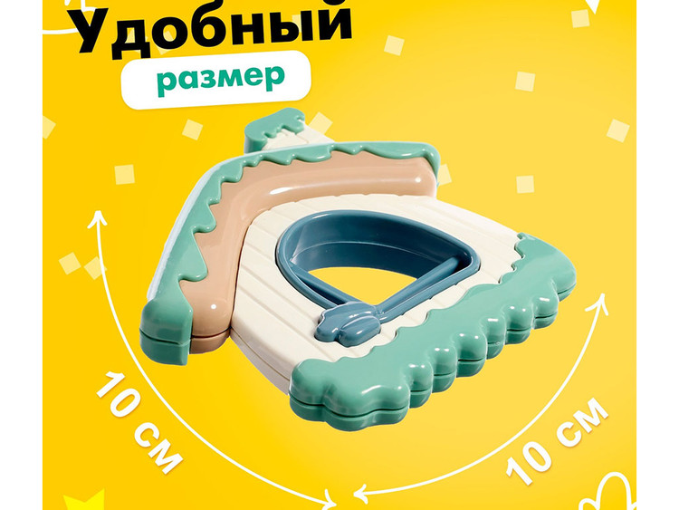 ست بازی نوزادی ۳ تکه با آویز چوبی و پارچه ضدحساسیت