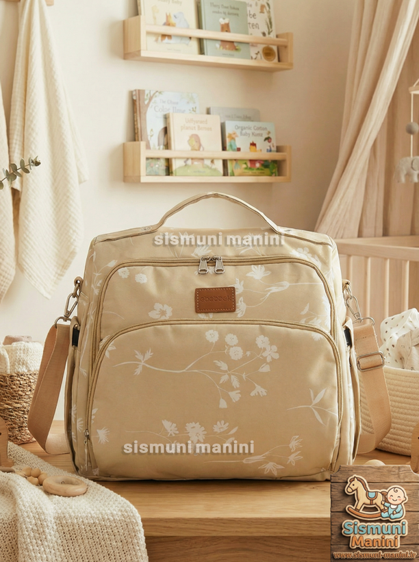 ساک نوزاد برزنتی درجه یک با جیب مخصوص شیشه شیر