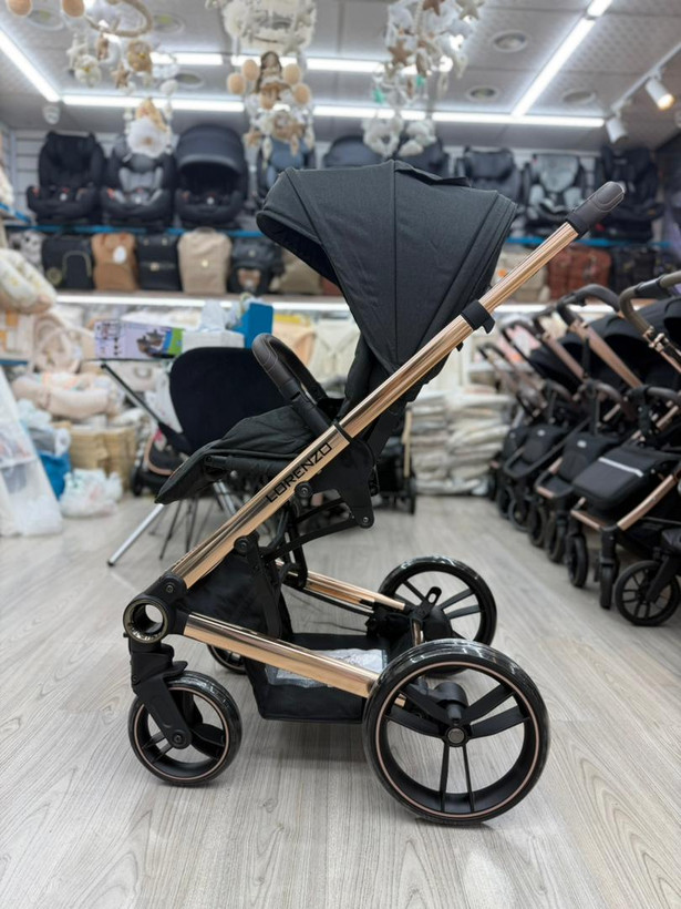 کالسکه Lorenzo رو به مادر با دسته قابل تنظیم و کمک فنر