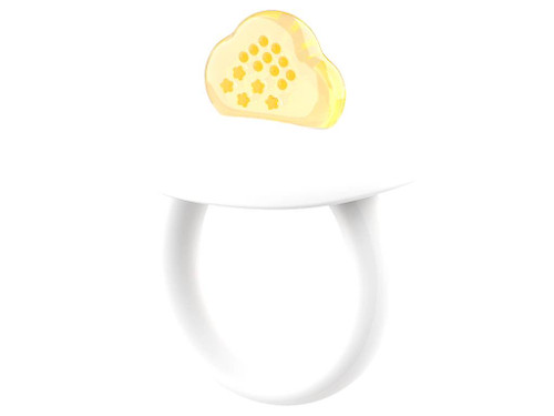 نمای نزدیک دندانگیر سیلیکونی پستانکی دو عددی نوزادی قابدار - جزئیات محصول