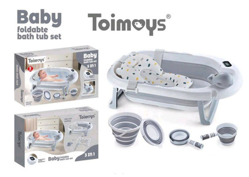 ست وان حمام توی مویز ۵ تکه با آسانشور پفکی و وان تاشو سیسمونی مانی نی