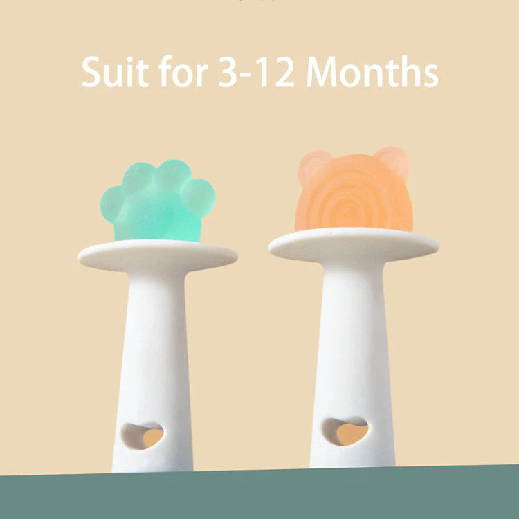 دندانگیر سیلیکونی دو عددی پستانکی با قاب گرد شفاف و بند آویز سیسمونی مانی نی