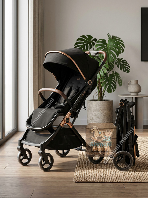 کالسکه وان دسته دو طرفه و پارچه ضدآب