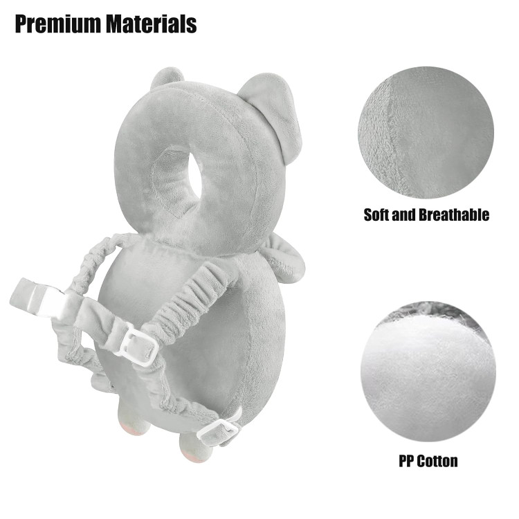 محافظ سر نوزاد مدل فیل با طراحی حلقهای و بند قابل تنظیم