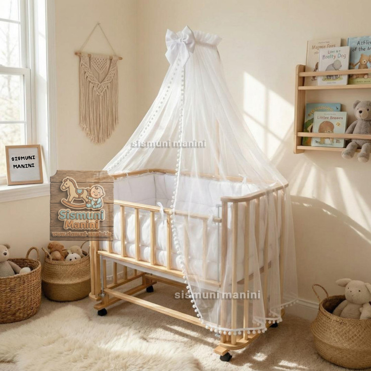 تخت و گهواره ۹۰×۹۰ درجه یک کنار مادر سیسمونی مانی نی