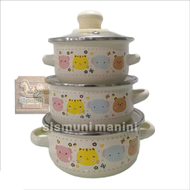 ست سرویس قابلمه لعابی وارداتی تایلندی سیسمونی مانی نی