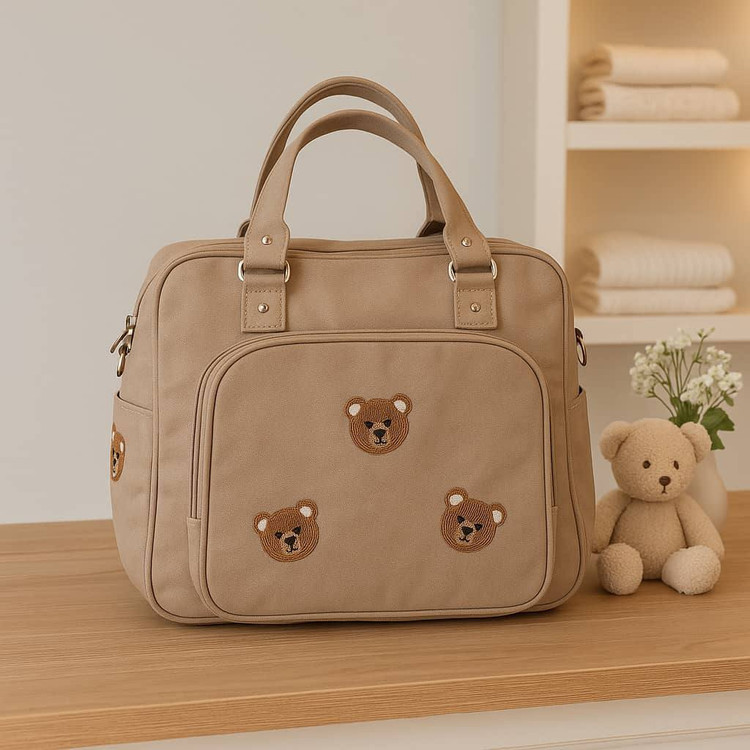 ساک لوازم چرمی دستی و دوشی سیسمونی مانی نی