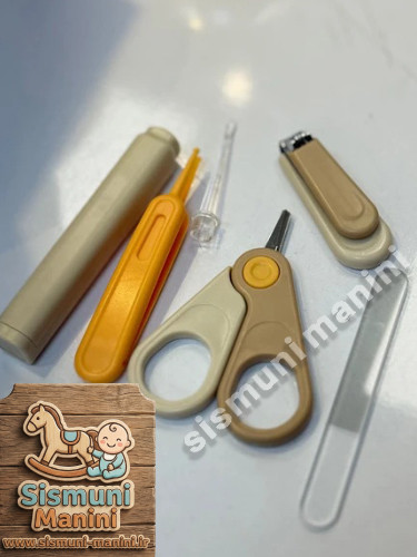 ست ناخنگیر کودک 6 تکه تاج دار همراه با قاب | ناخن گیر نوزاد سیسمونی مانی نی