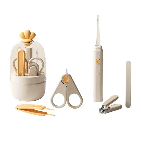 ست ناخنگیر کودک 6 تکه تاج دار همراه با قاب | ناخن گیر نوزاد سیسمونی مانی نی