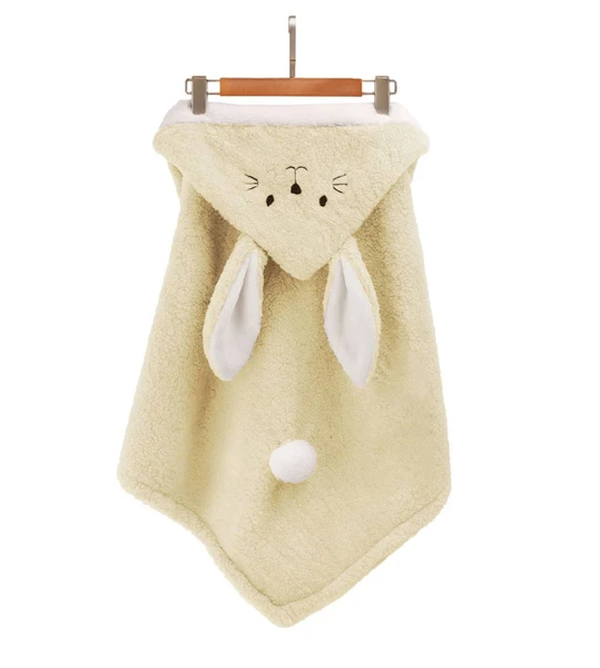 پتو دورپیچ نوزادی کلاهدار(کلاه دار) طرح حیوانات جنس پولیشی سیسمونی مانی نی