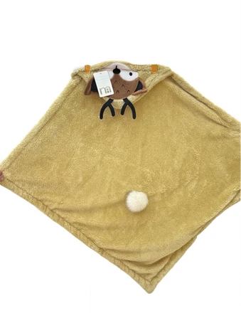 پتو دورپیچ نوزادی کلاهدار(کلاه دار) طرح حیوانات جنس پولیشی سیسمونی مانی نی