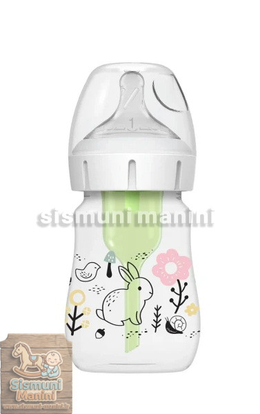 شیشه شیر آنتی کولیک دکتر براون اصل 150میل طرح خرگوش در سیسمونی مانی نی