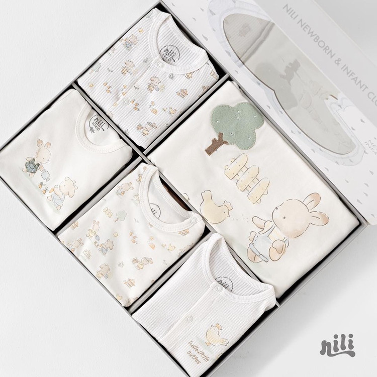 ست بیمارستانی برند نیلی 13تکه درجه یک پارچه پنبه سری جدید سیسمونی مانی نی