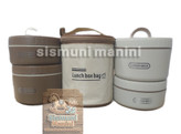 خرید ظرف غذای کودک (لانچ باکس) دو تکه داخل استیل به همراه کاور عایق در - تصویر اصلی محصول