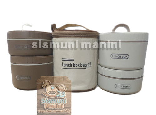 خرید ظرف غذای کودک (لانچ باکس) دو تکه داخل استیل به همراه کاور عایق در - تصویر اصلی محصول