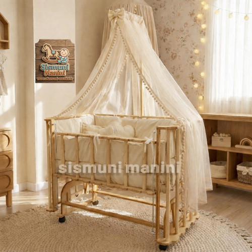 تخت و گهواره 90×90 درجه یک مدل BR سیسمونی مانی نی