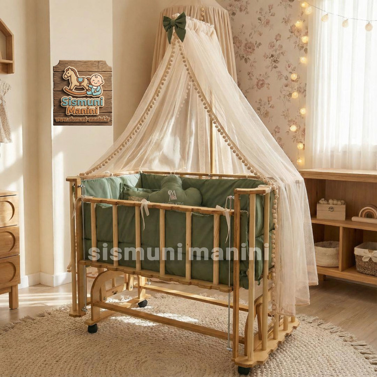 تخت و گهواره 90×90 درجه یک مدل BR سیسمونی مانی نی