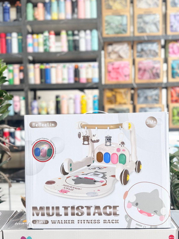 خرید تشک بازی واکر شو موزیکال دوکاره bebeelin طرح کوسه - تصویر اصلی محصول