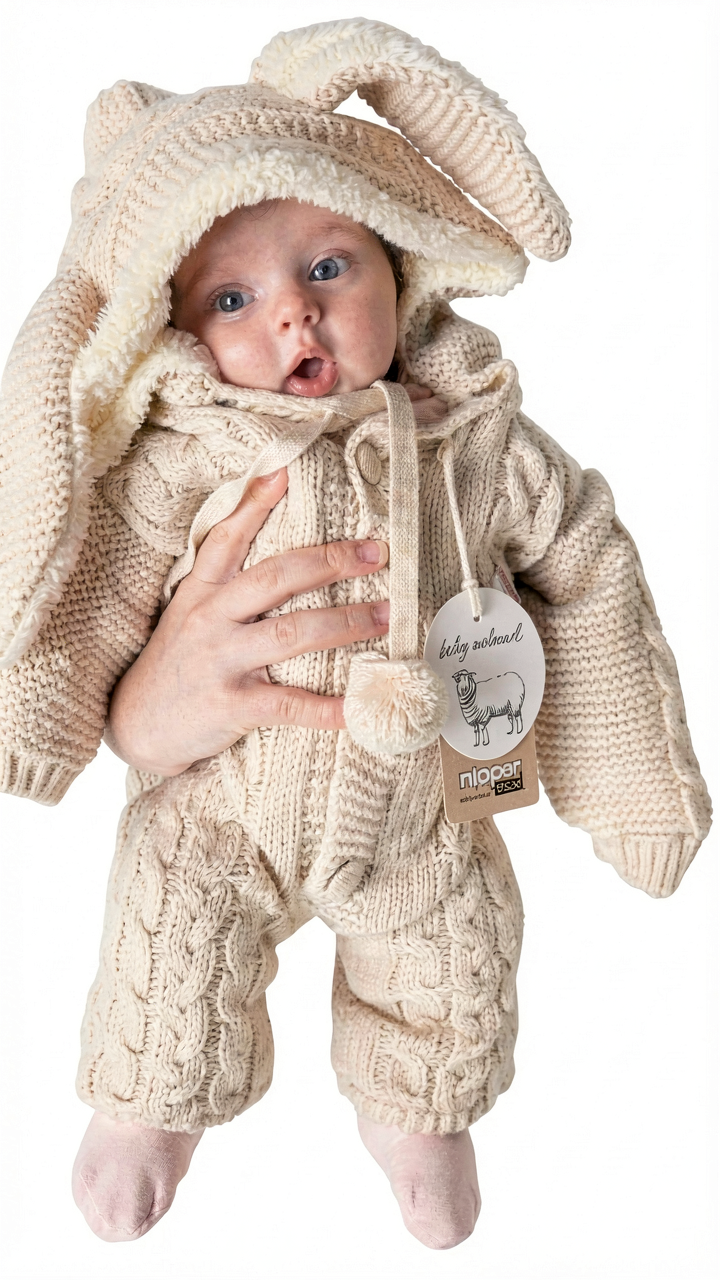 لباس سرهمی بافت خرگوشی نوزاد سیسمونی مانی نی درجه یک