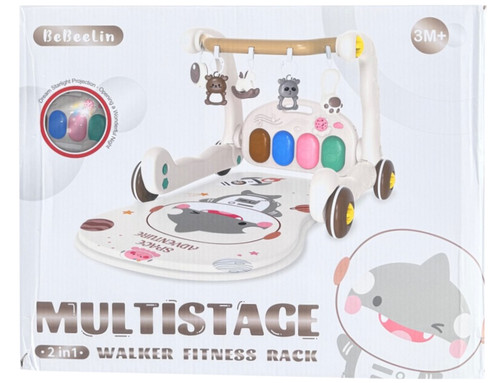 تشک بازی واکر شو موزیکال دوکاره bebeelin طرح کوسه سیسمونی مانی نی