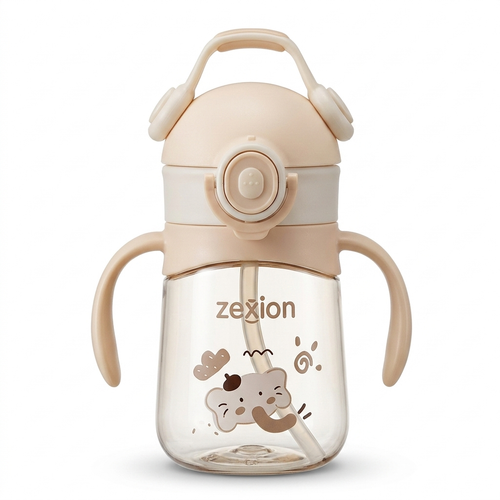 لیوان آبخوری دسته دار جدید Zaxion رنگ کرم سیسمونی مانی نی