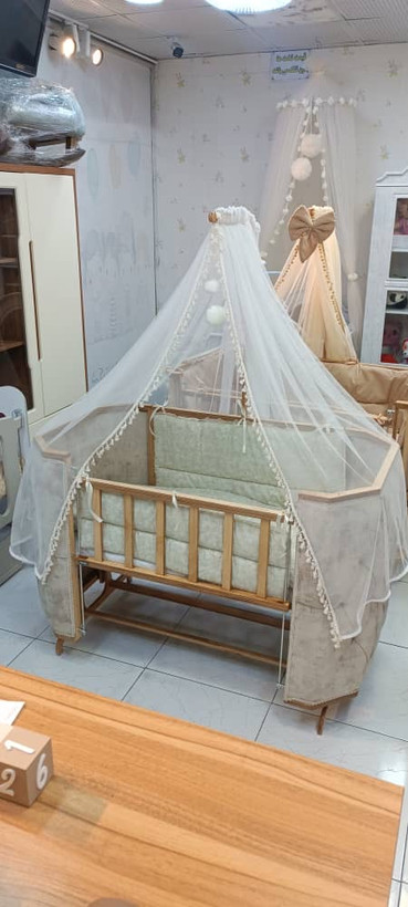 گهواره و تخت کنارمادر چوبی مدل الیت مارک انجل لند