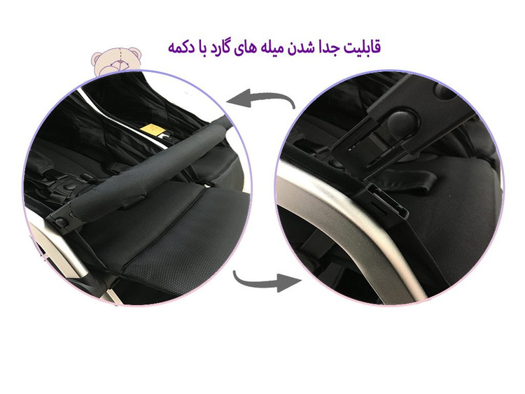 کالسکه دوقلو فوربی بی آلمانی تاشو مسافرتی درجه یک سیسمونی مانی نی