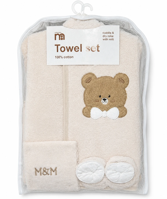 سرویس حوله نوزاد مادرکر mothercare طرح حیوانات سیسمونی مانی نی