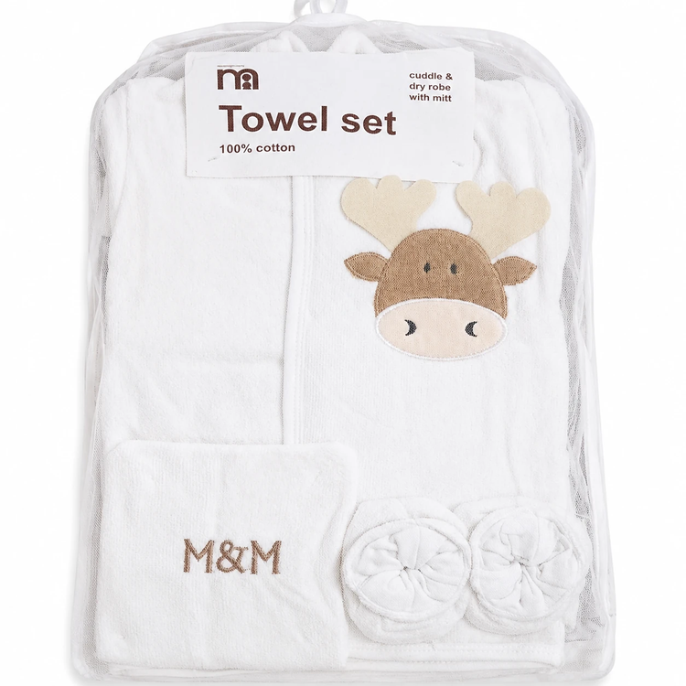 سرویس حوله نوزاد مادرکر mothercare طرح حیوانات سیسمونی مانی نی