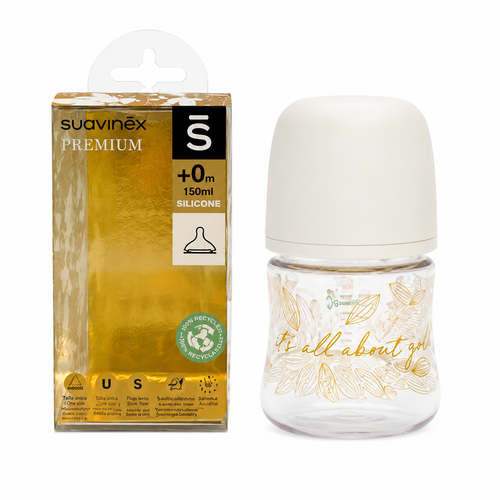 🍼 شیشه شیر سواوینکس (Suavinex) پرمیوم بدو تولد 150 میلیلیتر
