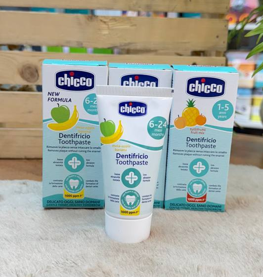 خمیردندان کودک چیکو (Chicco) اصل ایتالیا 50 میلیلیتر | طعمهای متنوع | سیسمونی مانی نی