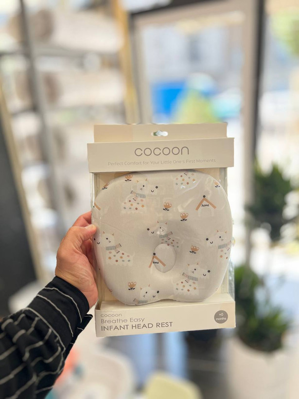 بالشت مموری فوم فرم دهی سر نوزاد طرح جدید برند cocoon در سیسمونی مانی نی