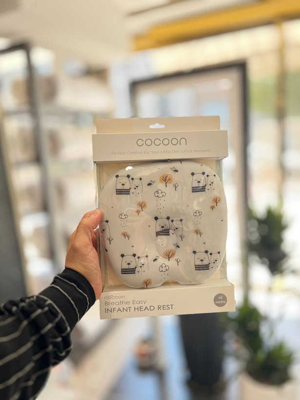 بالشت مموری فوم فرم دهی سر نوزاد طرح جدید برند cocoon در سیسمونی مانی نی